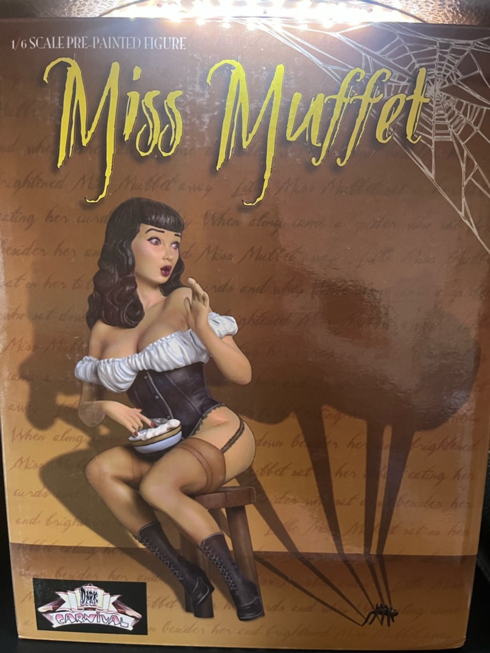 Bettie Page Miss Muffet Pin-Up Figurine with Box